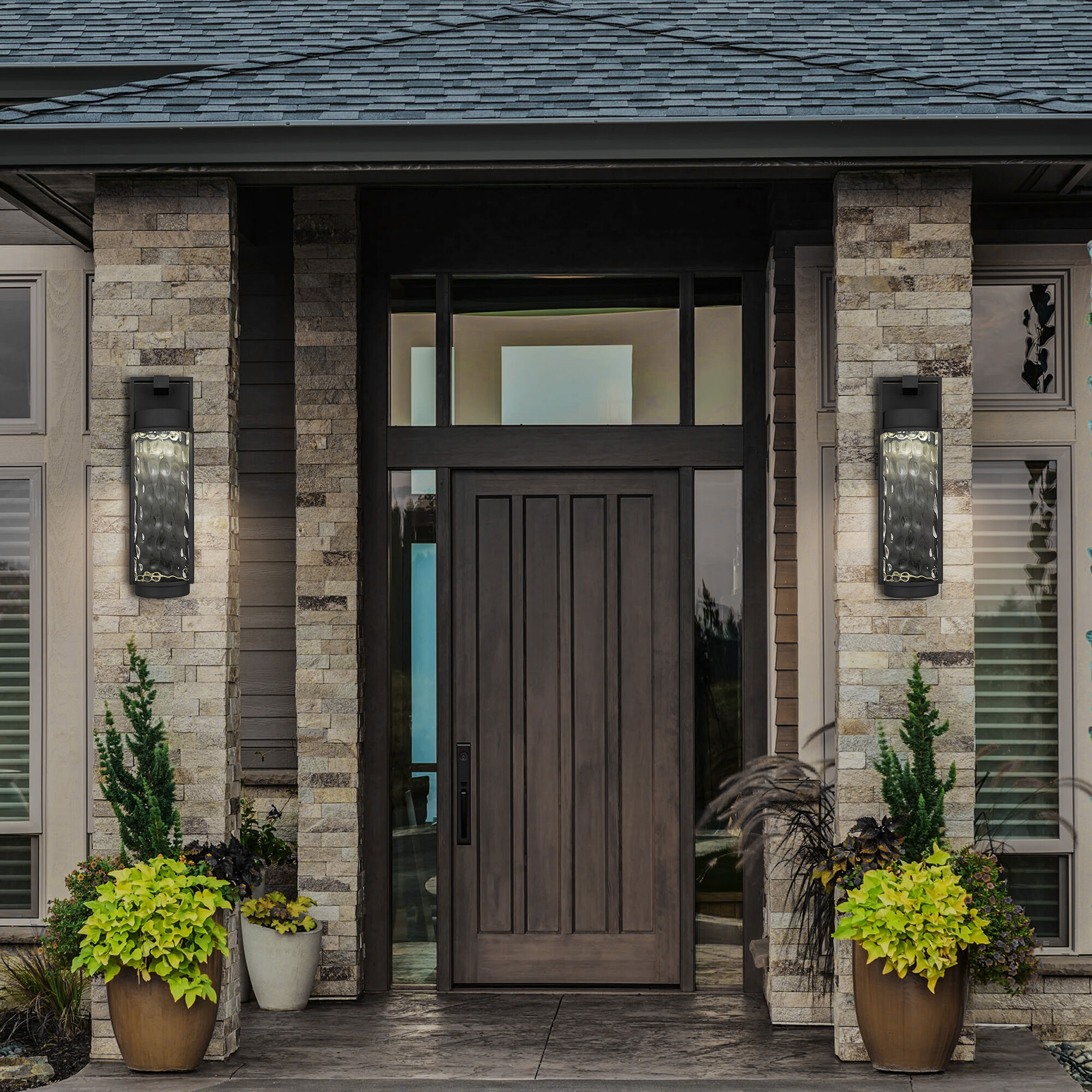 Winston LED 21.75 inch Sand Black Outdoor Wall Sconce